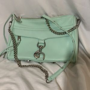 Mint green Rebecca Minkoff Mac bag EUC.